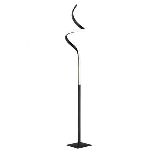 Designová stojací lampa černá včetně LED 3stupňové stmívatelné - Koers