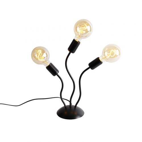 Designová stolní lampa černá 3-světlo - Wimme