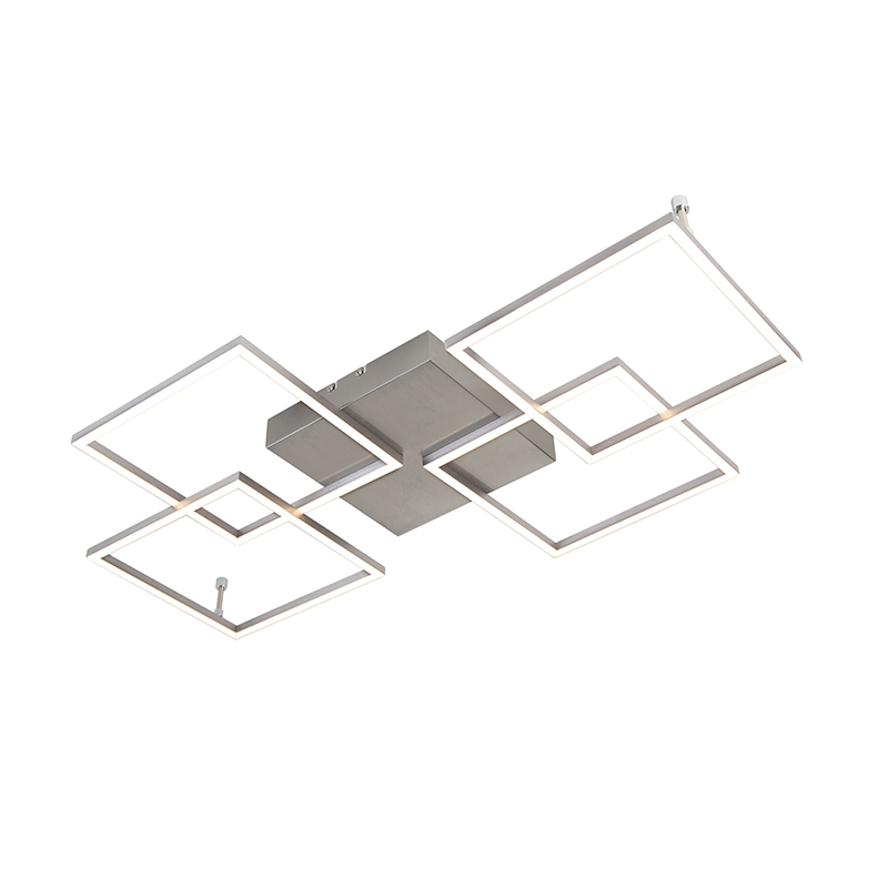 Designové stropní svítidlo z oceli včetně LED a stmívače - Plazas Mondrian