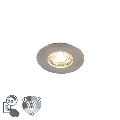 Downlight silver incl. LED 3-step dimmable - Ulo