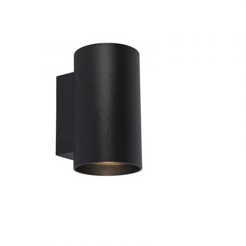 Moderní nástěnná lampa kulatá černá - Sandy