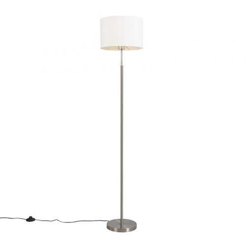 Moderní stojací lampa bílá kulatá - VT 1