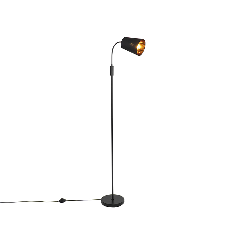 Moderní stojací lampa černá - Carmen