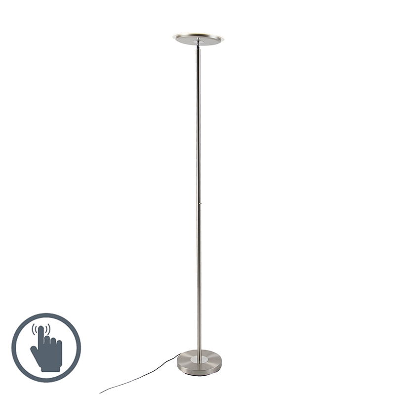 Moderní stojací lampa z oceli včetně LED - Hanz
