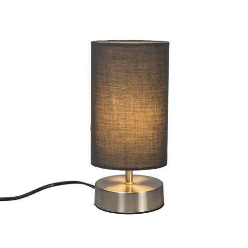 Moderní stolní lampa šedá s ocelí - Milo 2