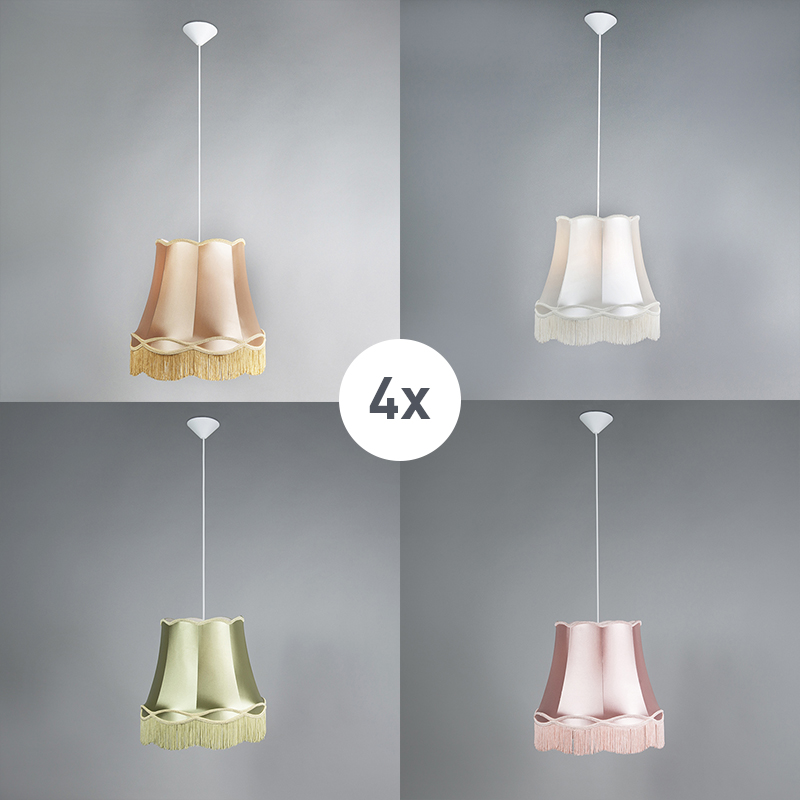 Sada 4 retro závěsných lamp v barvě 45 cm - Granny
