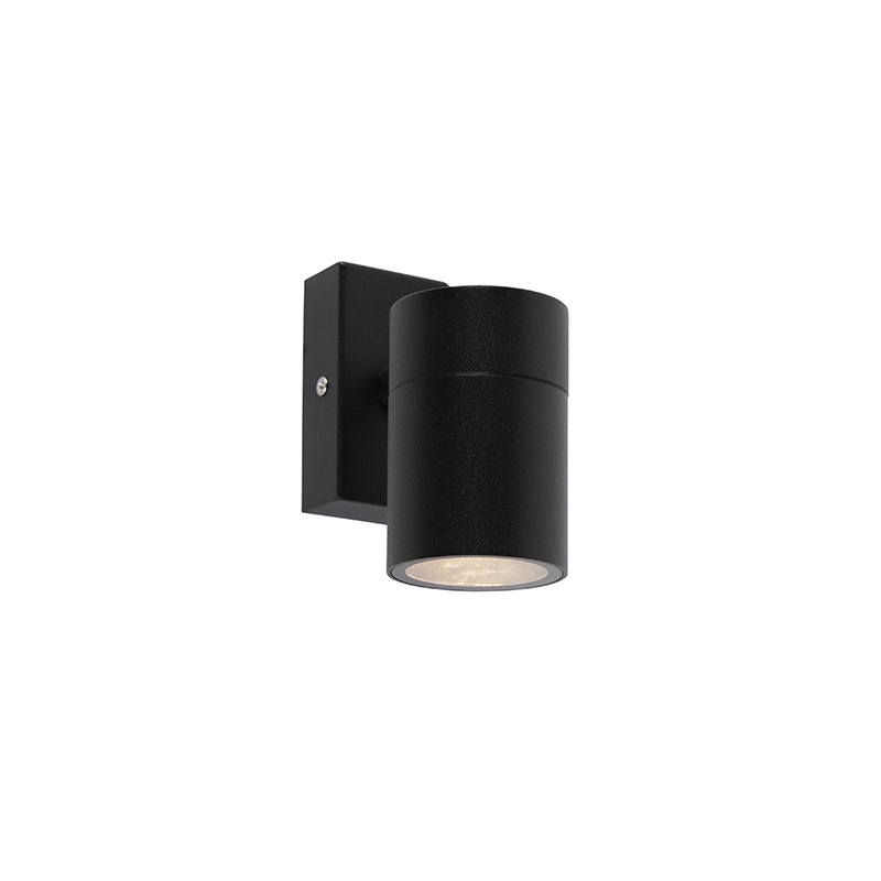 Smart buitenwandlamp zwart RVS IP44 incl. Wifi GU10 - Solo