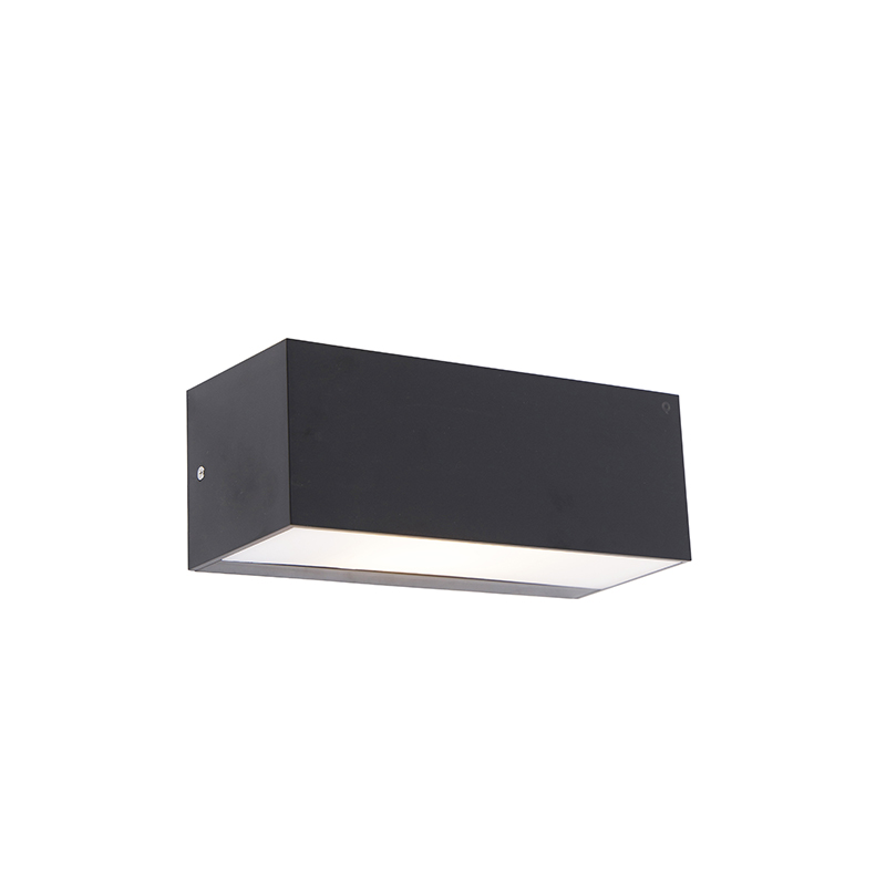 Smart wandlamp zwart IP65 incl. Wifi A60 lichtbron - Houks