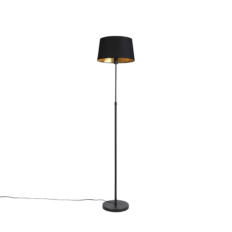 Stojací lampa černá s černým stínidlem nastavitelná 35 cm - Parte