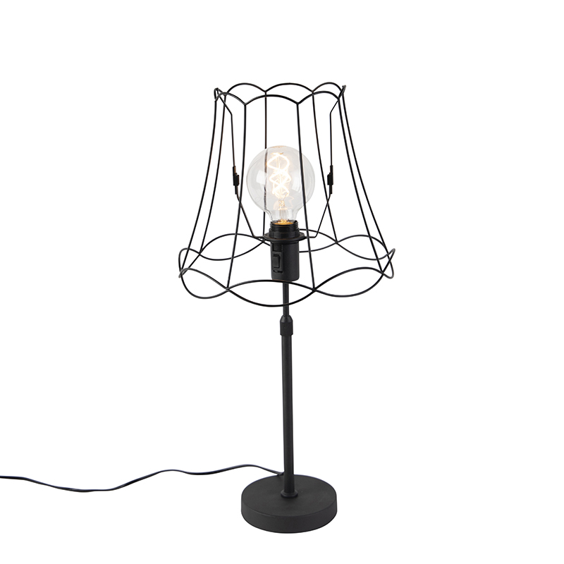 Stolní lampa černá s rámem Granny Frame nastavitelná 30 cm - Parte