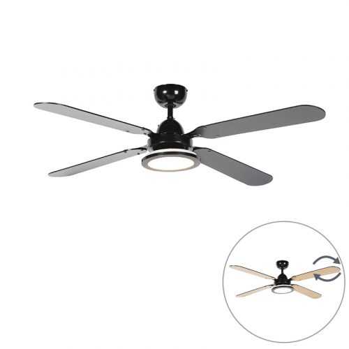 Stropní ventilátor černý s dálkovým ovládáním - Fanattic