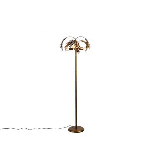 Vintage stojací lampa zlatá 3-světlo - Botanica