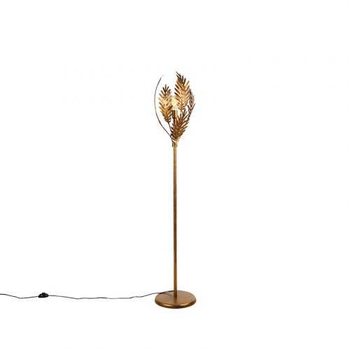 Vintage stojací lampa zlatá - Botanica