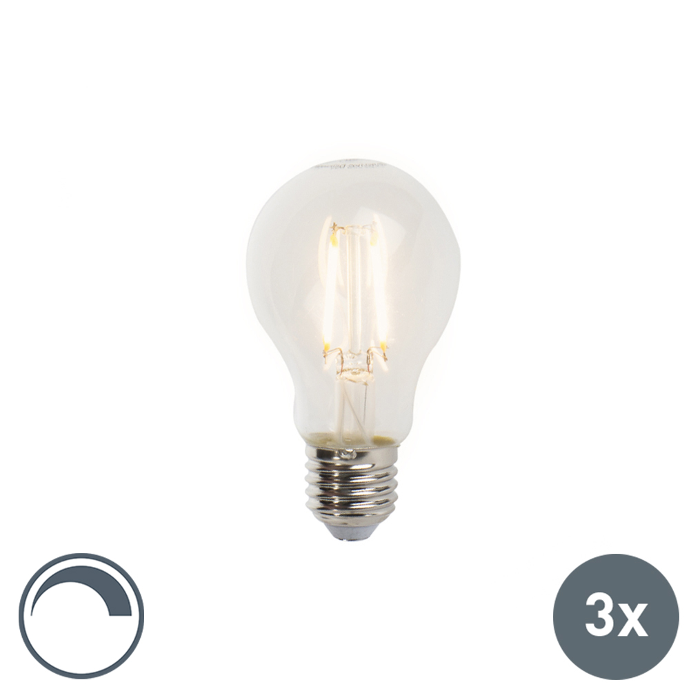 Sada 3 E27 stmívatelných LED žárovek A60 5W 470lm 2700K