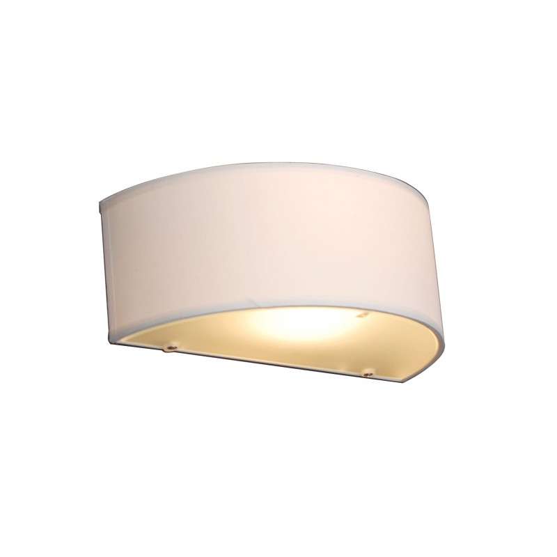 Venkovská nástěnná lampa s půlkulatým krémem - Drum