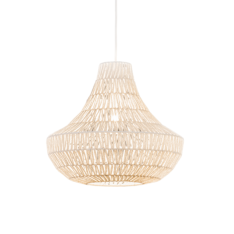 Retro závěsná lampa bílá 50 cm - Lina Cono 50