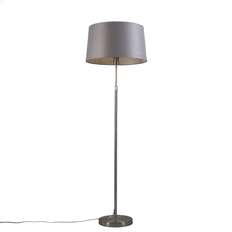Stojací lampa z oceli s odstínem šedé 45 cm nastavitelná - Parte