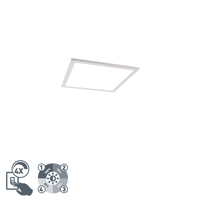 Stropní lampa bílá 40 cm vč. LED 4stupňové stmívatelné - Liv