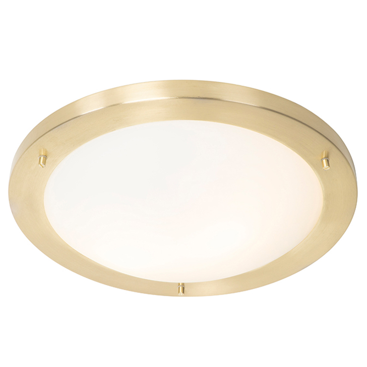 Moderne plaffonière messing 41 cm IP44 - Yuma