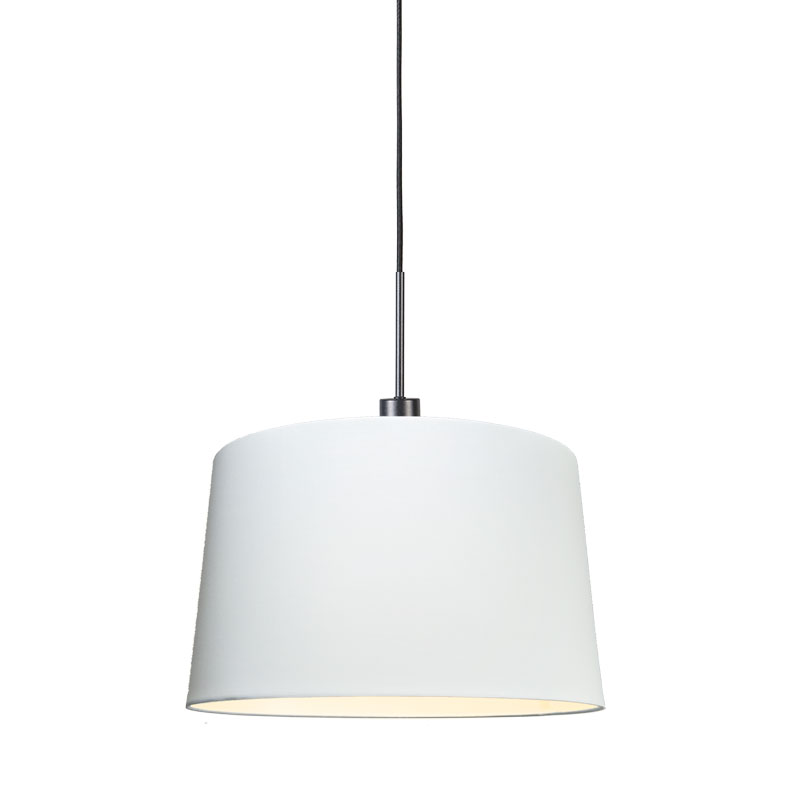 Moderní závěsná lampa černá s odstínem 45 cm bílá - Combi 1