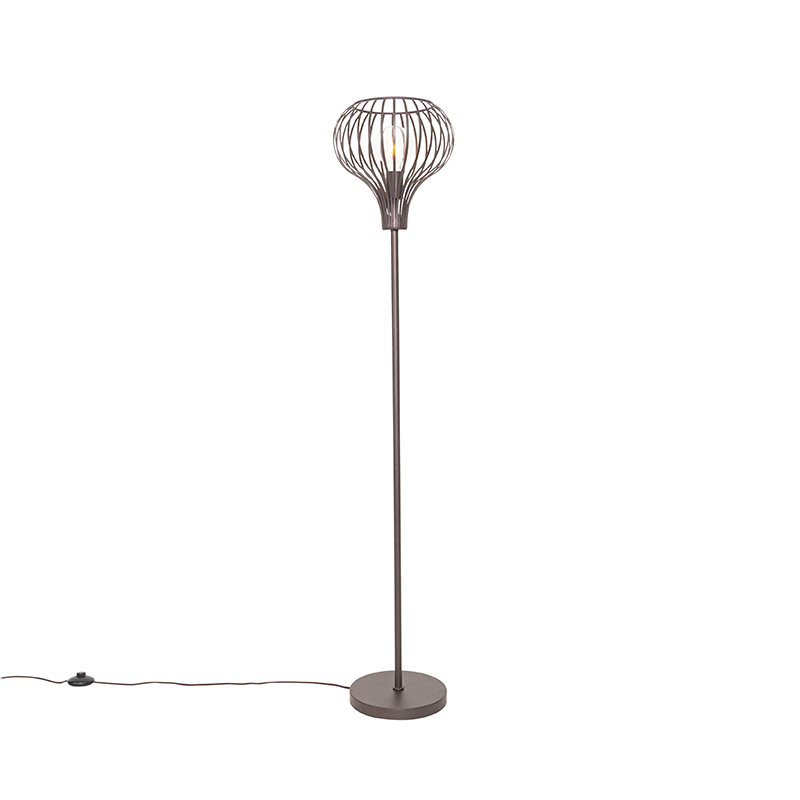 Moderne vloerlamp zwart - Frances