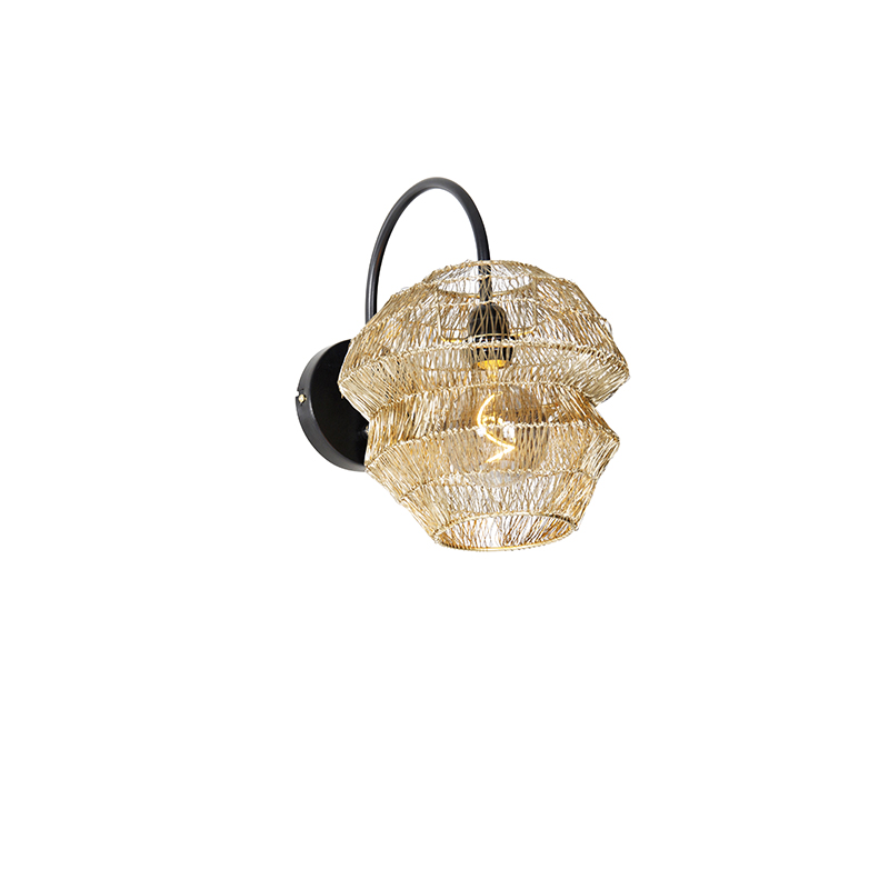 Oosterse wandlamp goud - Vadi