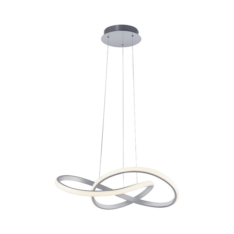 Design hanglamp staal 57 cm dimbaar incl. LED - Viola Due