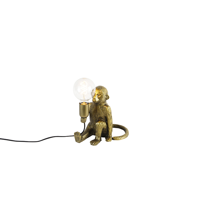 Vintage stolní lampa mosaz - Monkey Det
