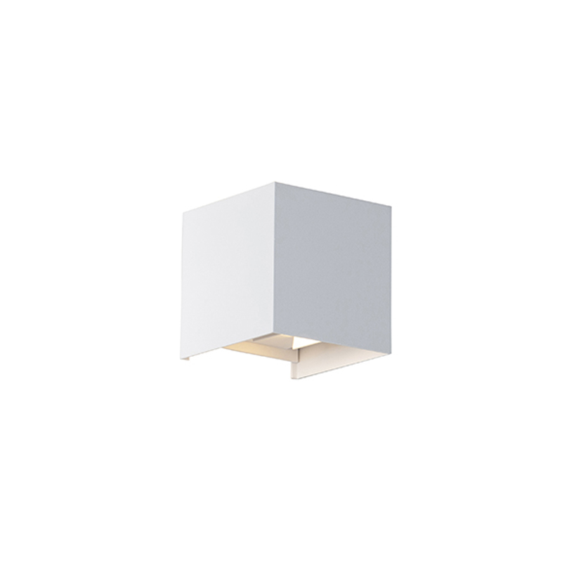 Moderne buiten wandlamp wit incl. LED 2-lichts IP54 - Edwin