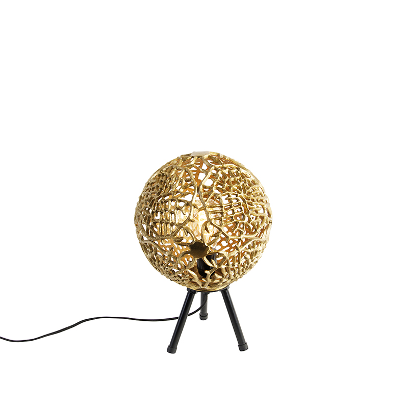 Art deco tafellamp tripod goud - Maro