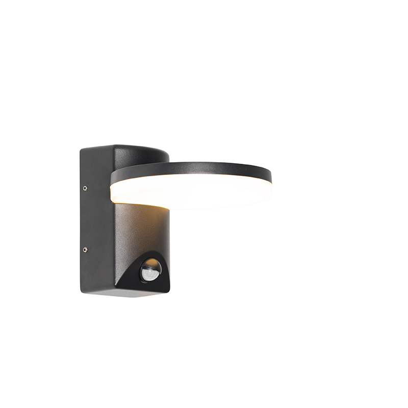 Buiten wandlamp zwart incl. LED IP54 bewegingssensor - Esmee