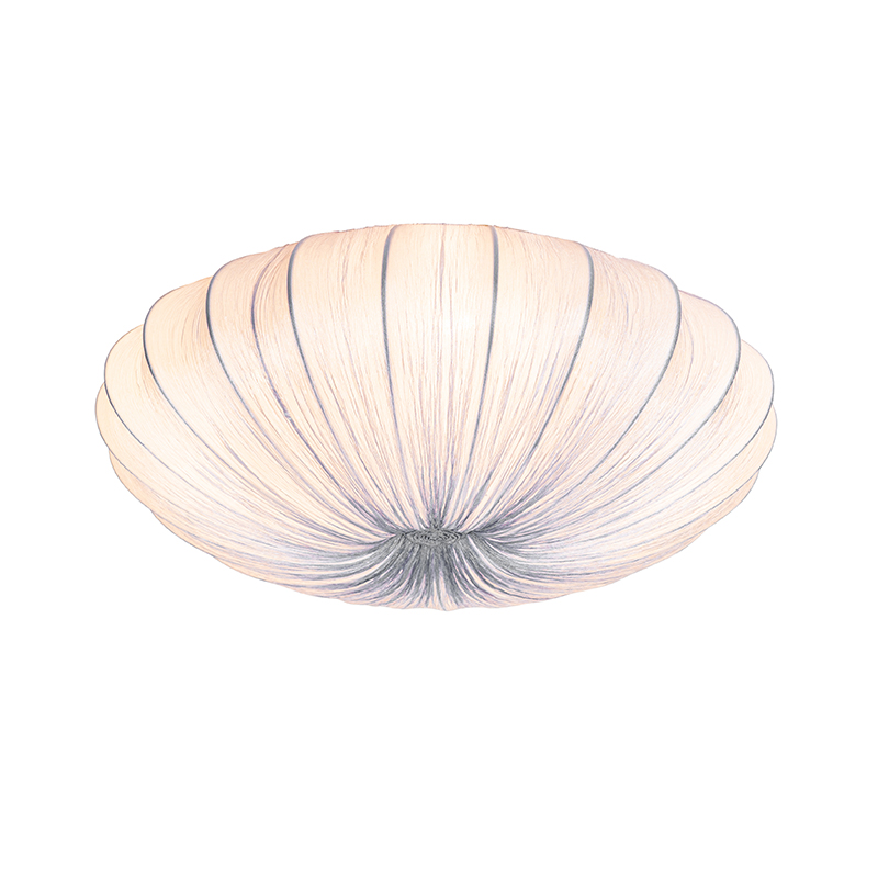 Design plafondlamp grijs zijden 60 cm 5-lichts - Plu