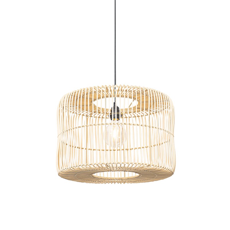 Oosterse hanglamp zwart 45 cm rotan - Maud