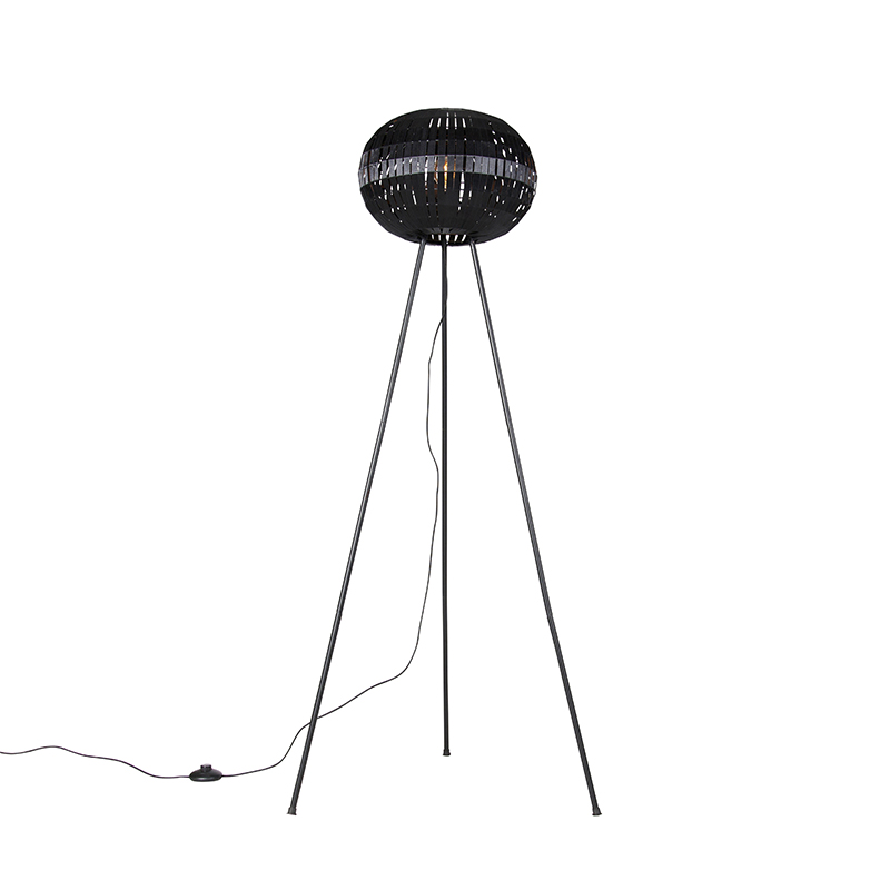 Moderne vloerlamp tripod zwart - Zoë