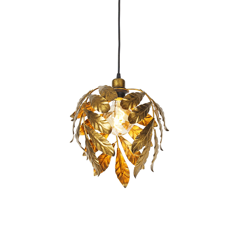 Vintage hanglamp antiek goud 30 cm - Linden