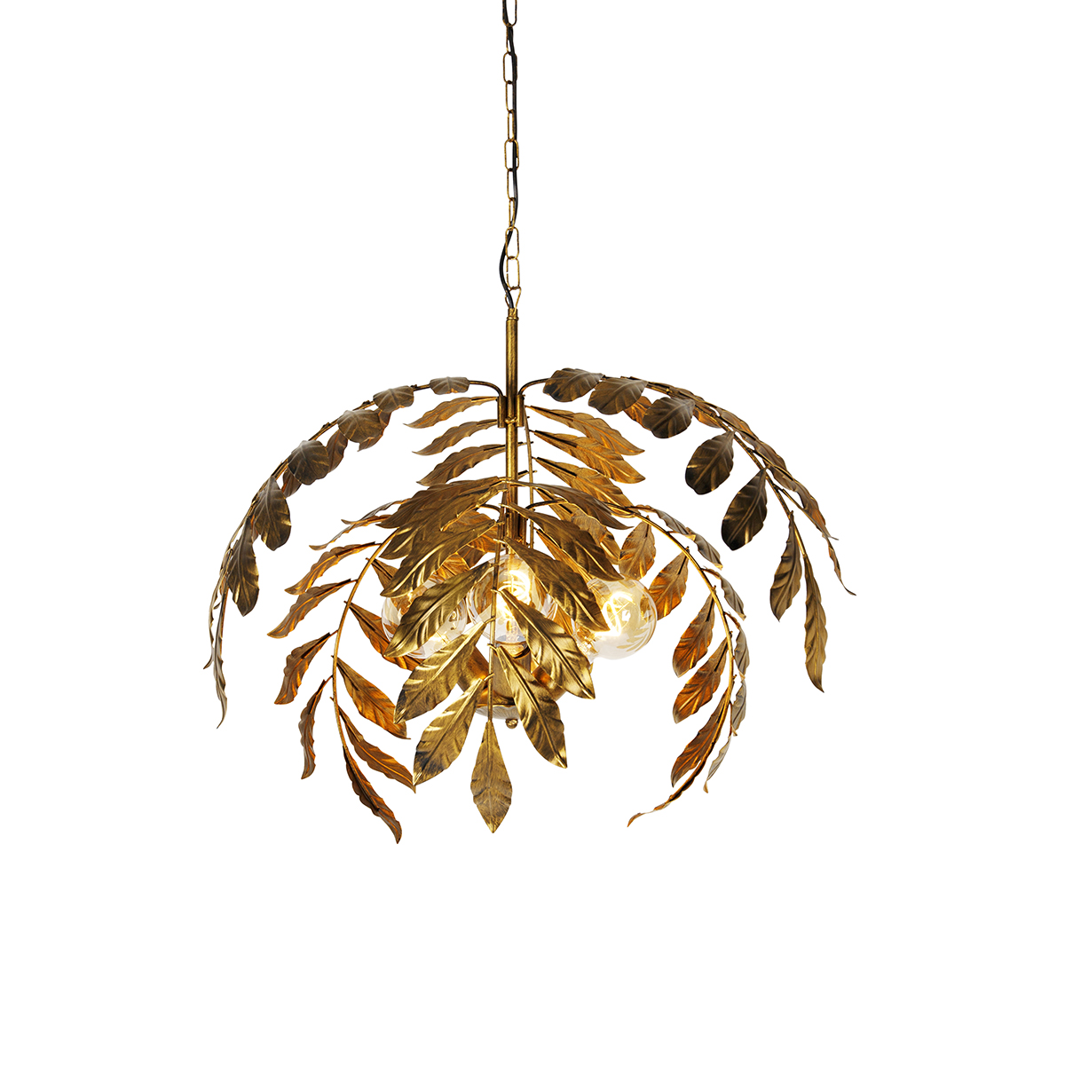 Vintage hanglamp antiek goud 60 cm - Linden