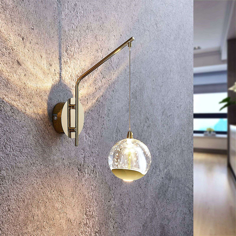 Art deco wall lamp gold with glass incl. LED - Hayley