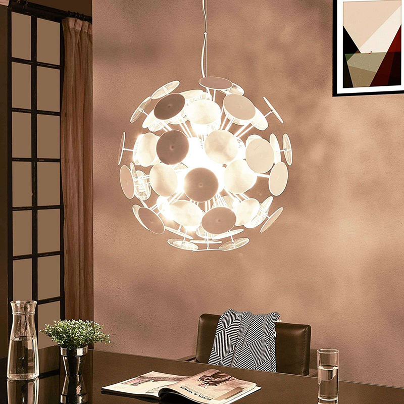 Designová závěsná lampa bílá 5-světlo - Cerchio
