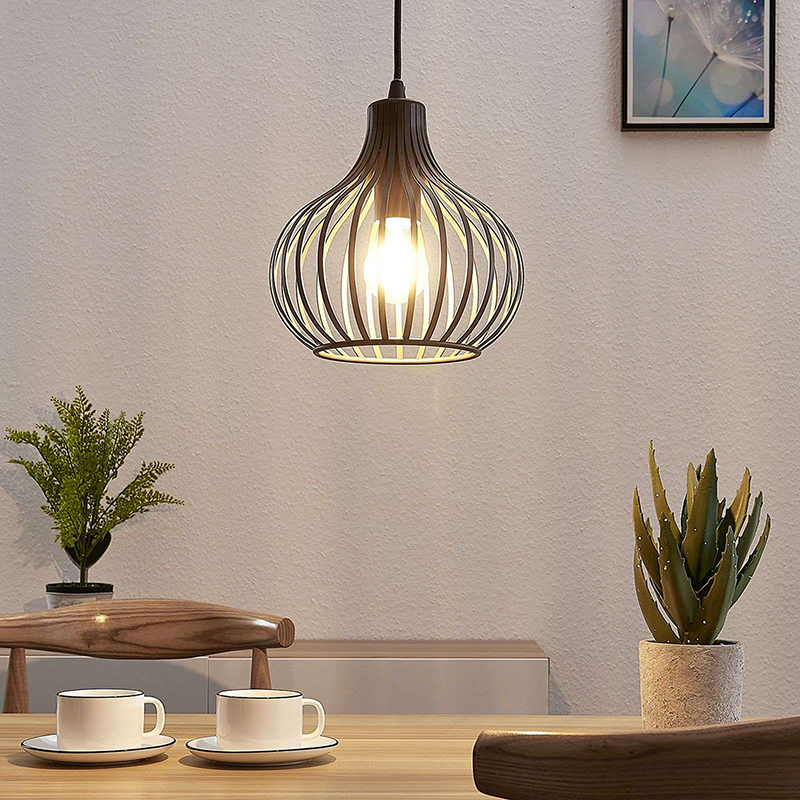 Designová závěsná lampa hnědá 23 cm - Frances