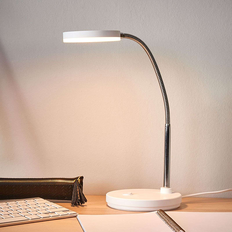 Elegantní stolní lampa bílá včetně LED - Milow