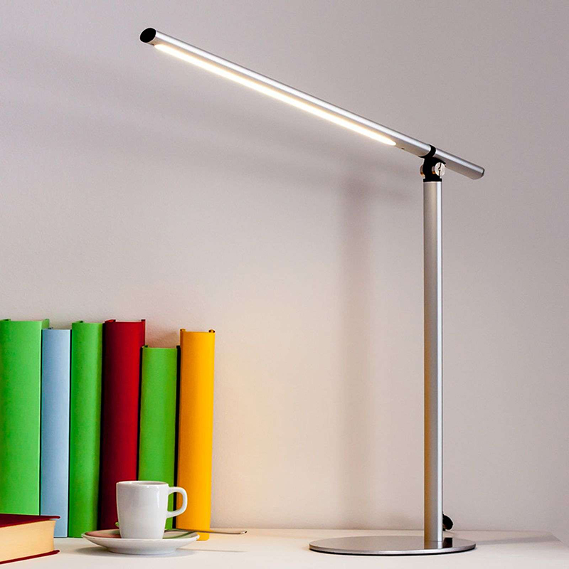 Elegantní stolní lampa stříbrná včetně LED - Kolja