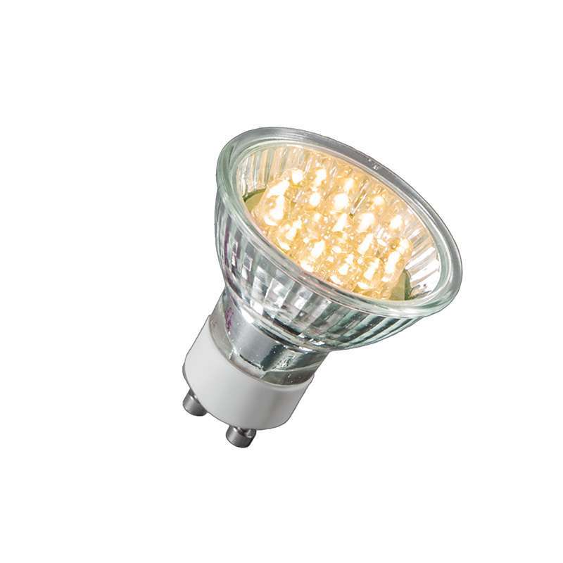 LED lampa GU10 21 LED teplá bílá