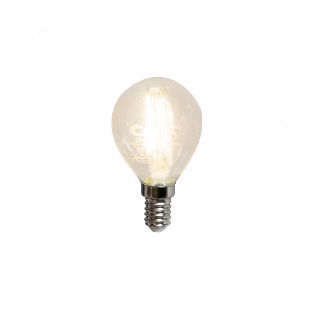 LED žárovka s vlákny P45 E14 2W 200 lumenů