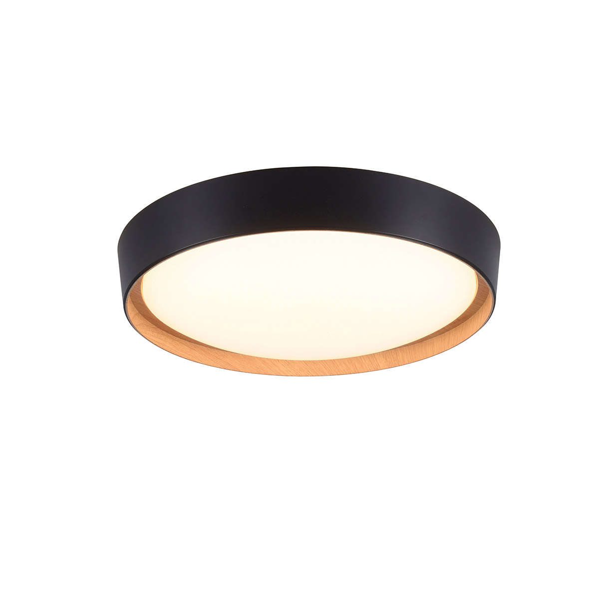 Landelijke plafondlamp zwart incl. LED 3-staps dimbaar - Jure