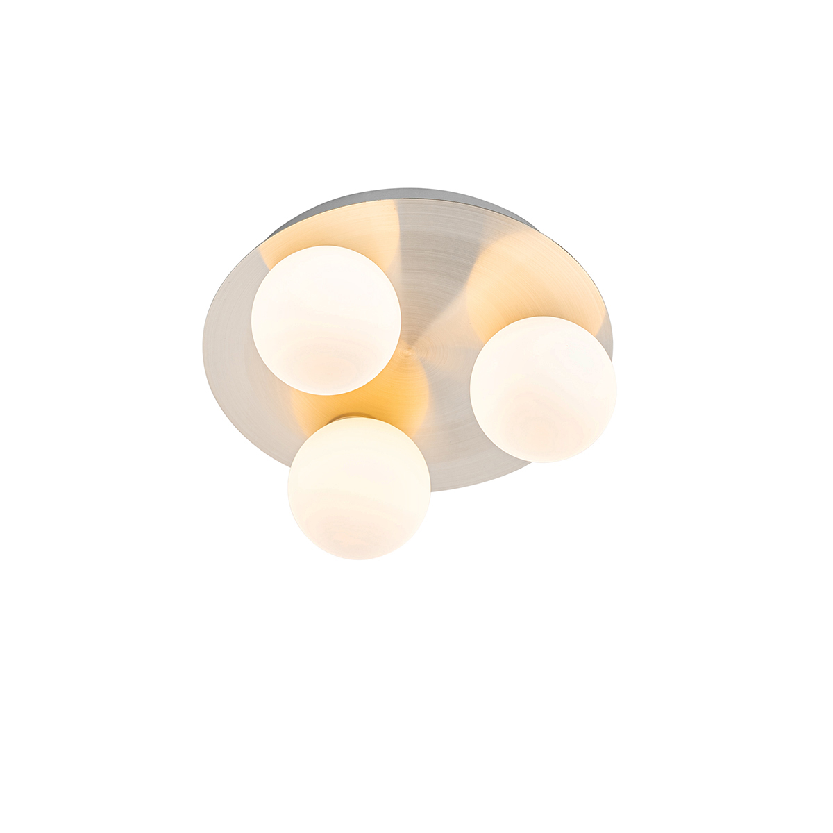 Moderne badkamer plafondlamp staal 3-lichts - Cederic