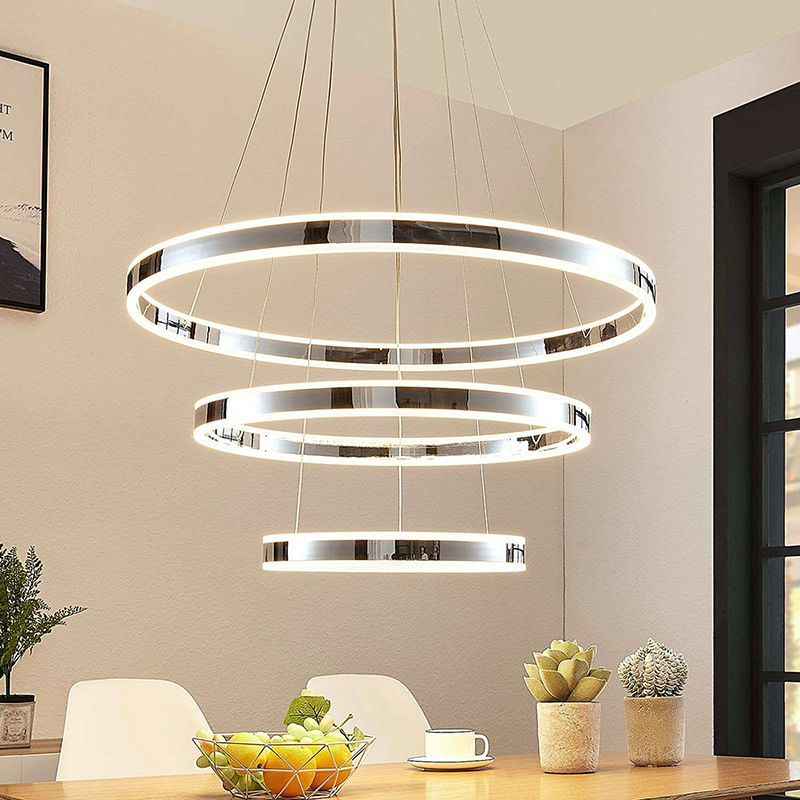 Moderne drievoudige hanglamp chroom incl. LED 3-staps dimbaar - Lyani