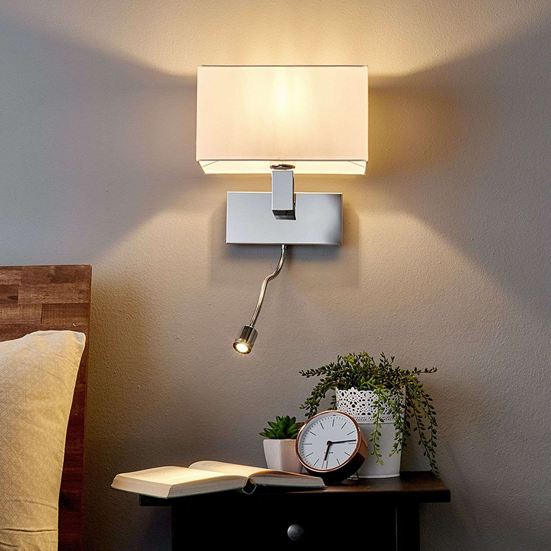 Moderní nástěnná lampa bílý chrom vč. LED - Tamara