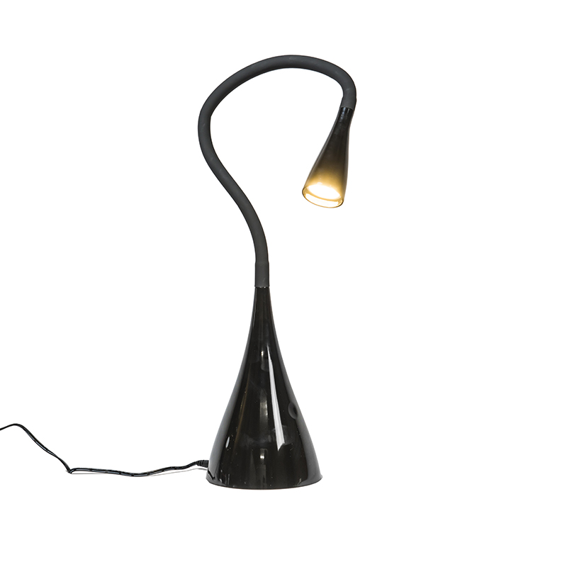 Moderní stolní lampa černá včetně LED - Swan
