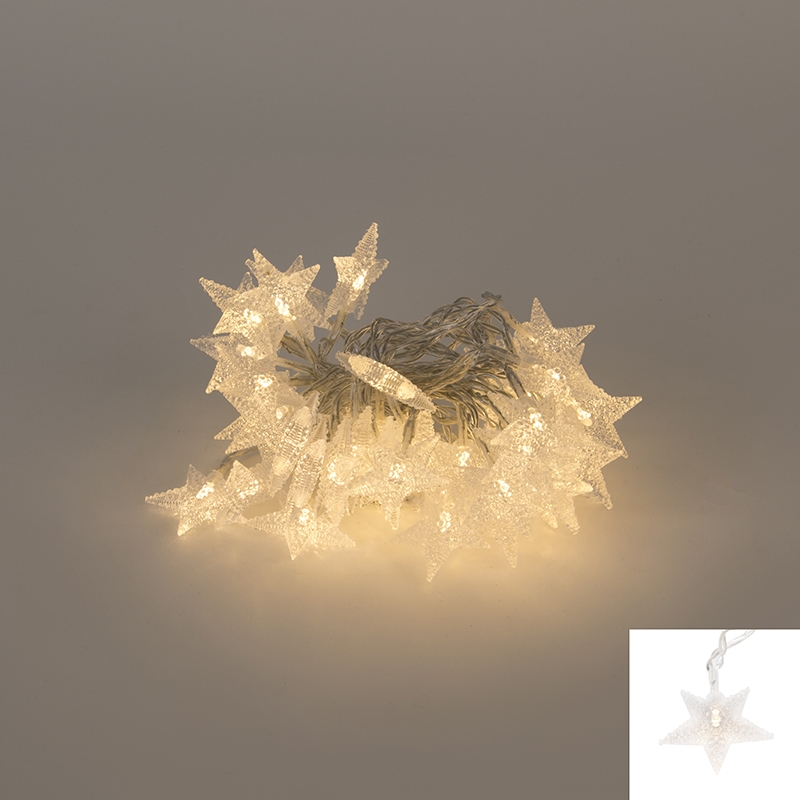 Vánoční osvětlení String Light Star 40 teplá bílá LED 4 metry