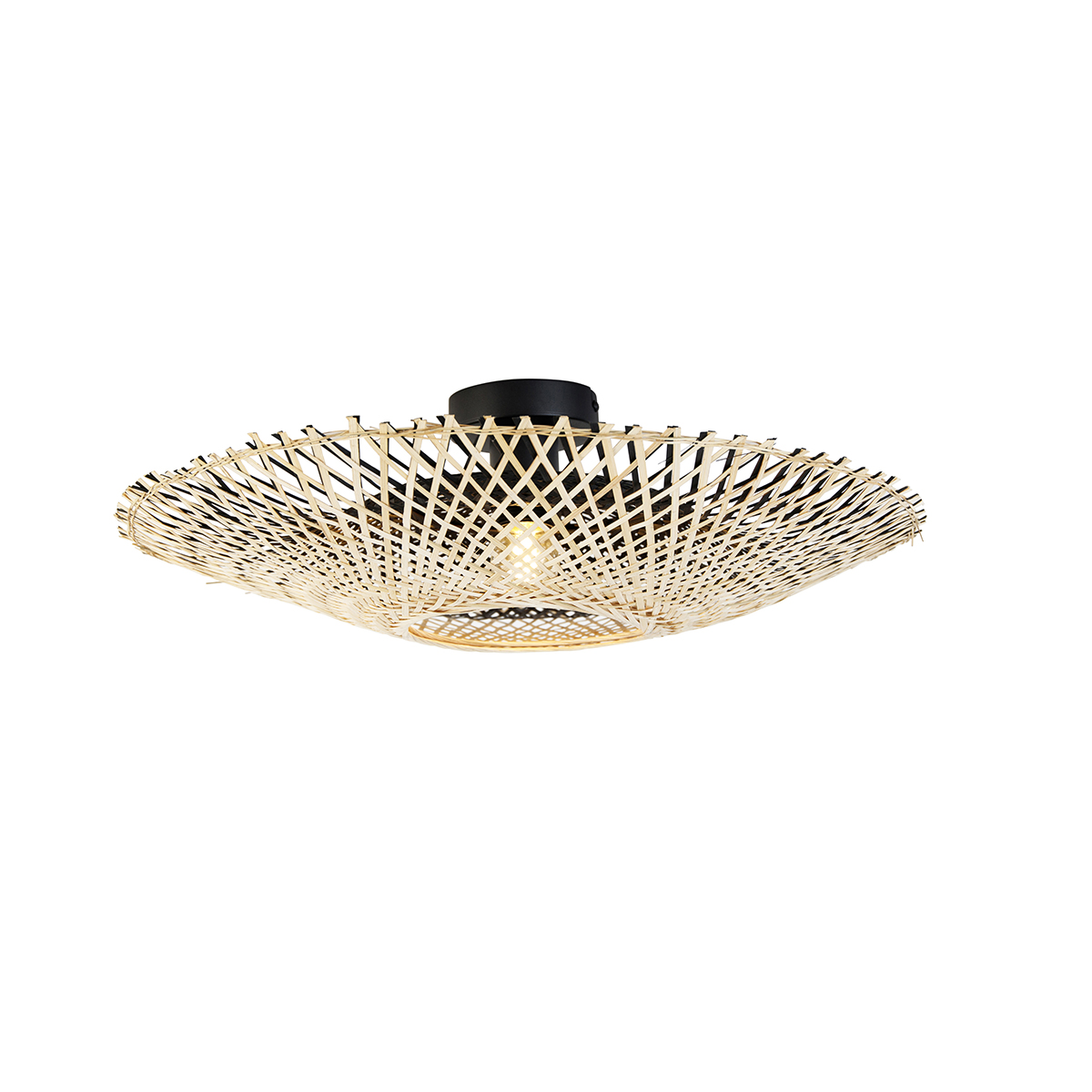 Oosterse plafondlamp rotan 50 cm - Rina